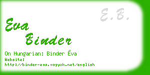 eva binder business card